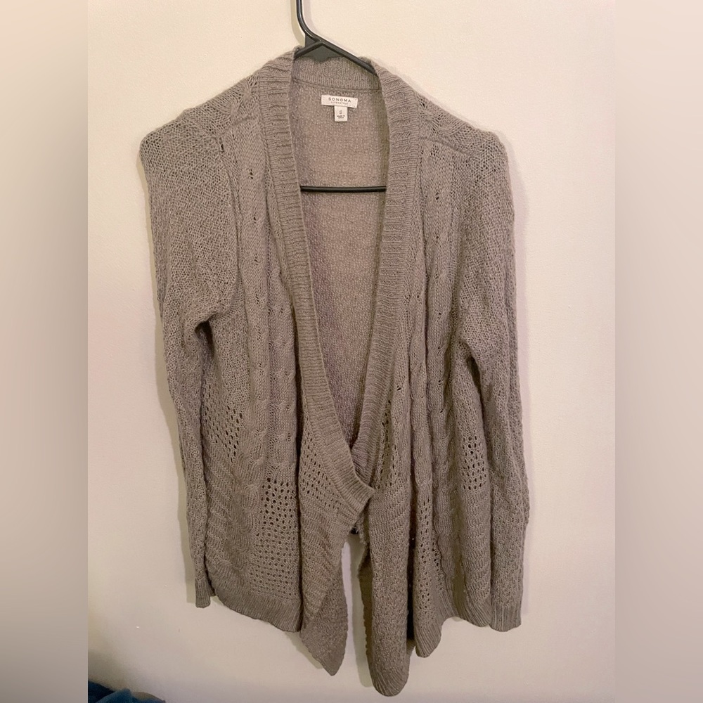 Sonoma tan cardigan size M